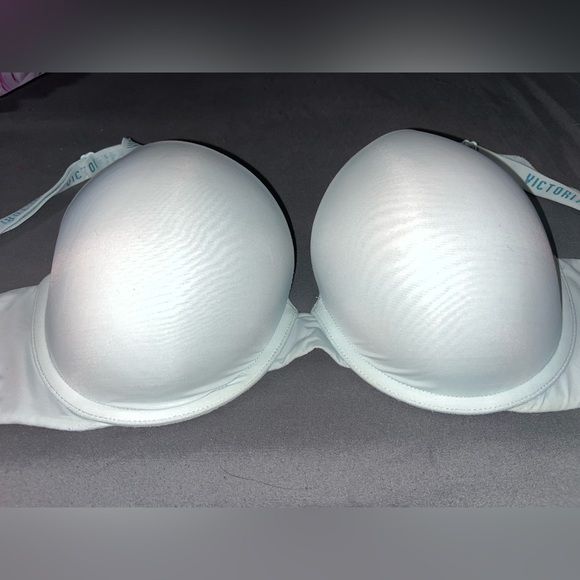 Pastel Blue Victoria’s Secret Full Coverage T-Shirt Push-Up Bra Women’s 32DDD - Picture 5 of 8